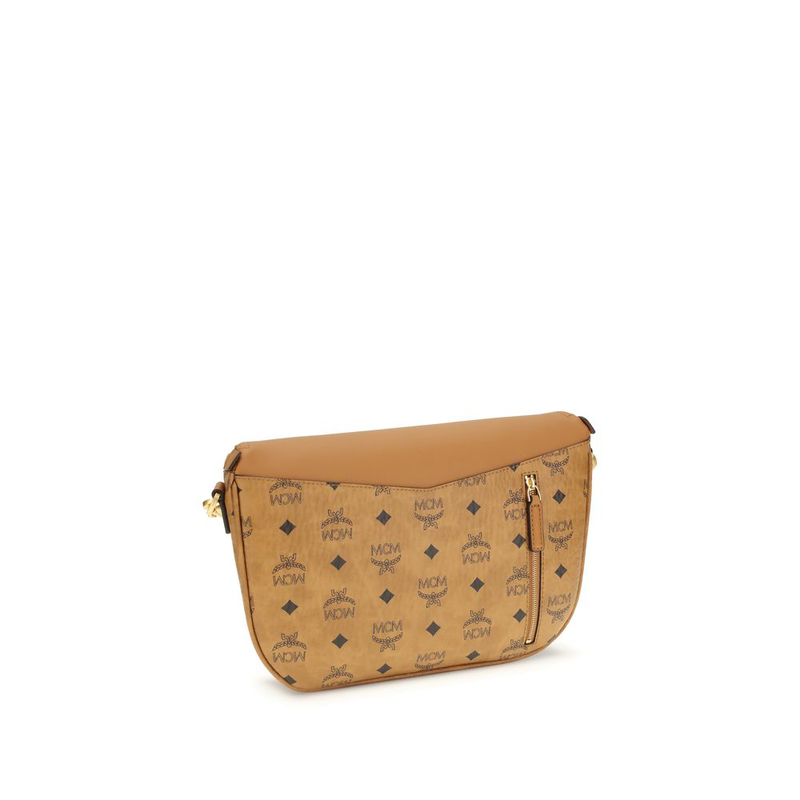 Beige calf leather bos taurus shoulder bag-null