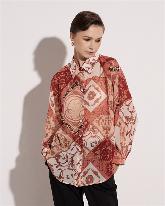 Shirt chiffon printed image number null
