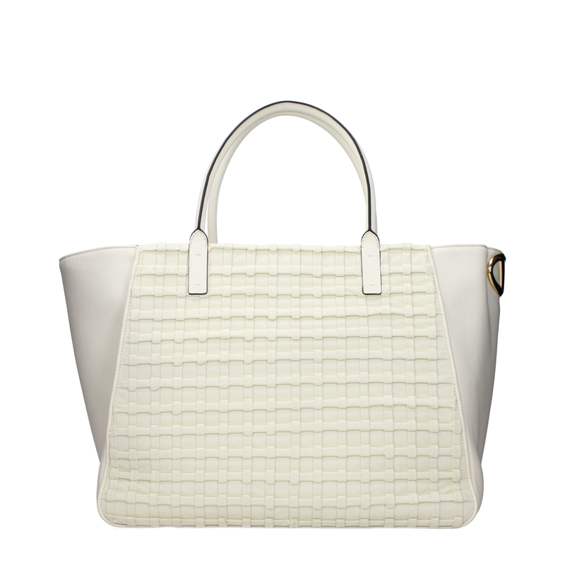 Beige leather handbag-null