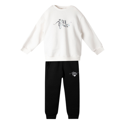 Nek kids wear junior girls tracksuit set white 121325-43, White, medium