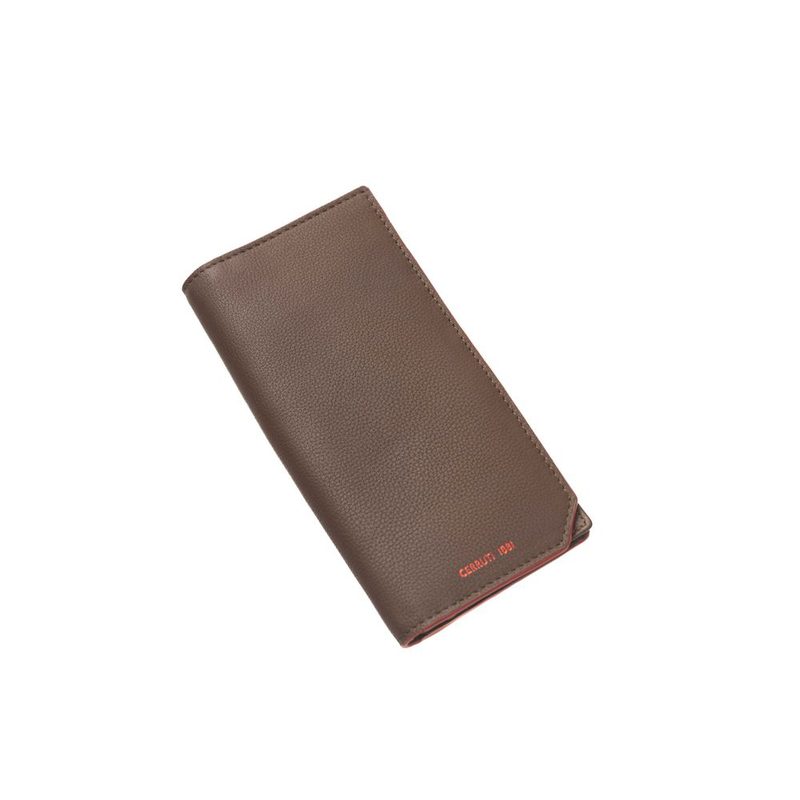 Brown calfskin men wallet-null