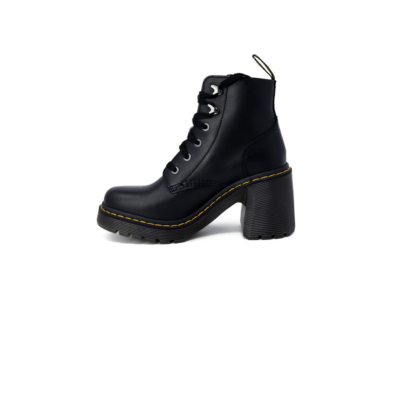 Black leather ankle boots-null
