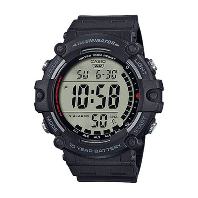 Casio digital ae-1500wh-1av dual time wide face men watch (10-years battery), , medium