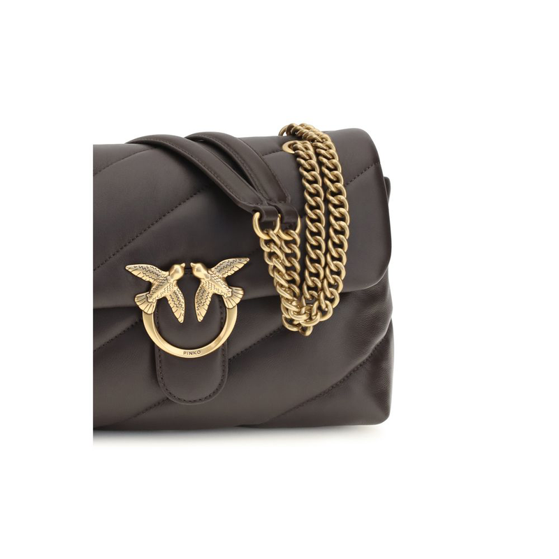 Brown calf leather bos taurus shoulder bag-null