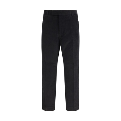 Black cotton chino pants, Black, medium