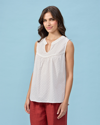 Blouse cotton embossed