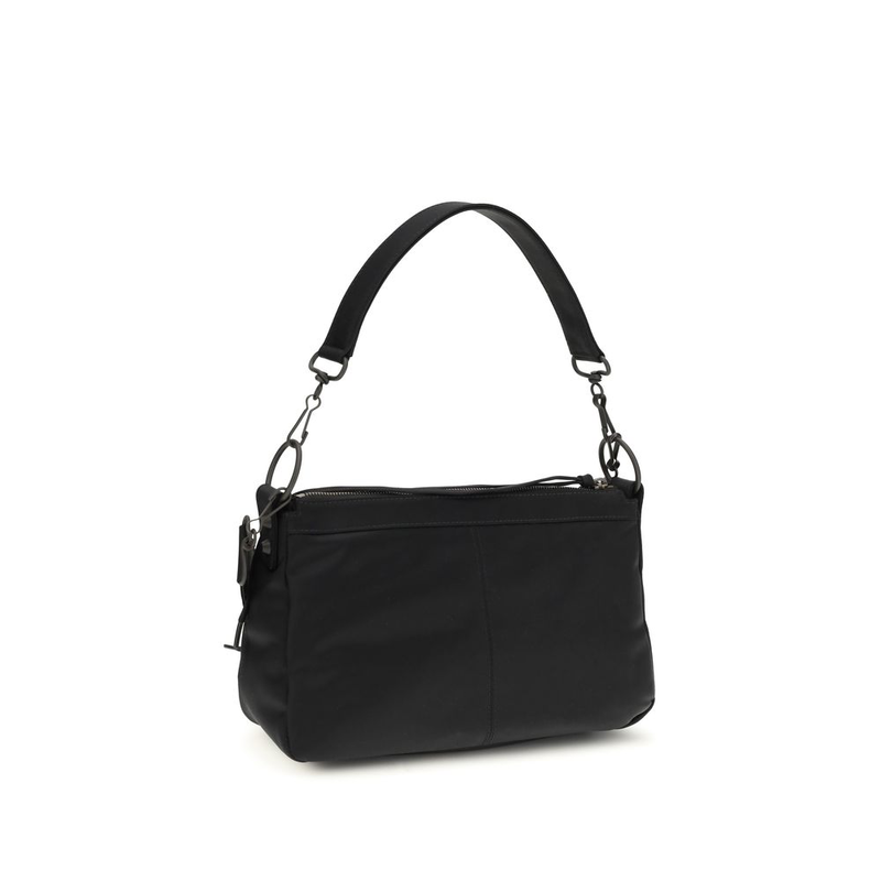 Black polyamide shoulder bag-null
