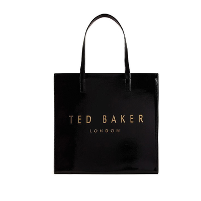 Ted baker γυναικεία τσάντα ώμου, Black Βερνι, medium