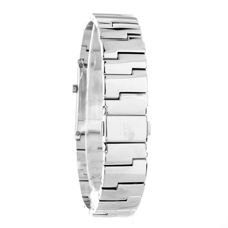 Silver stainless steel dress watch-null