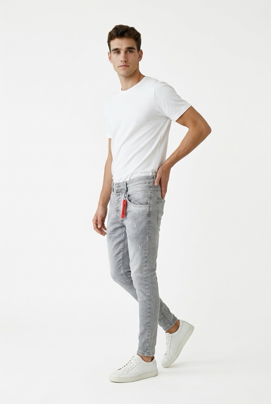 Back2jeans ripped elastic legband jeans-null