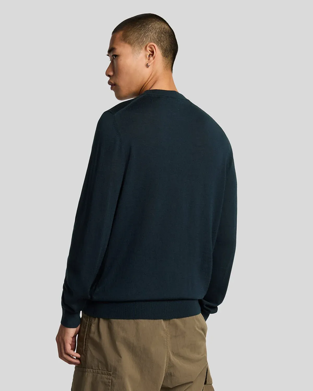 Cotton merino crew neck jumper z217 dark navy-null