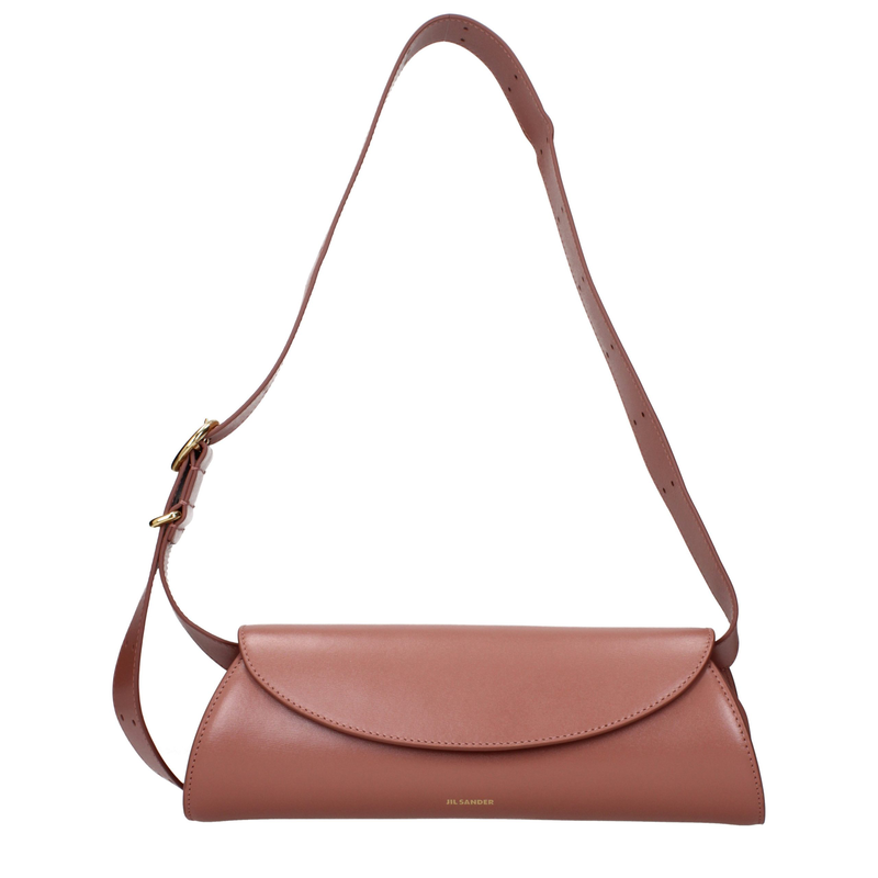Pink leather crossbody bag-null