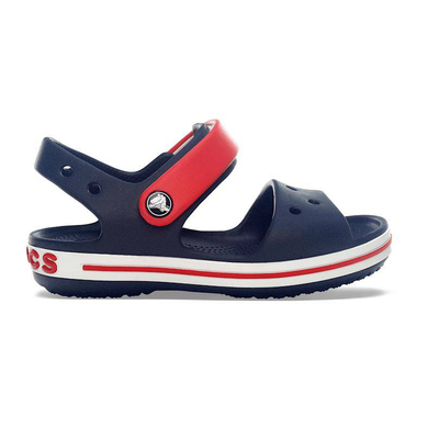 Kids’ crocband™ sandal, Navy / Red, medium
