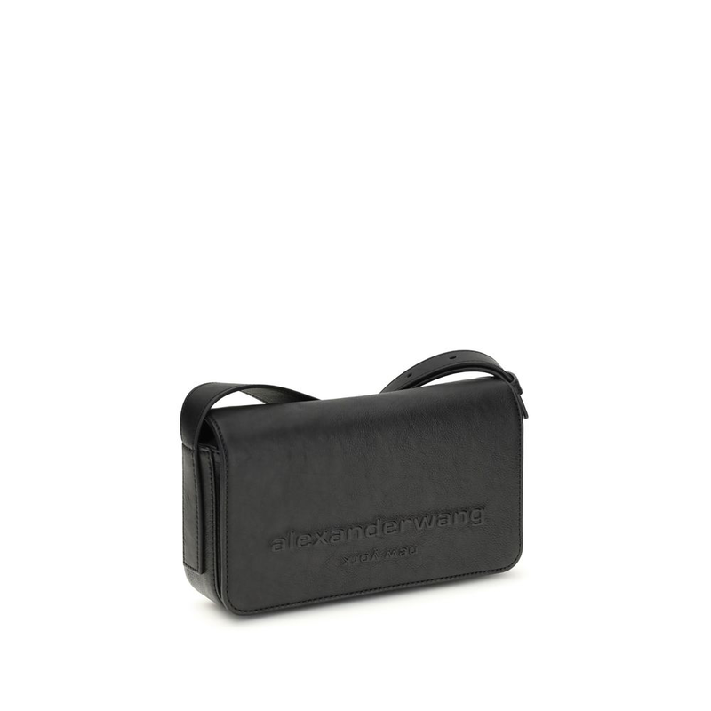 Black calf leather bos taurus shoulder bag-null