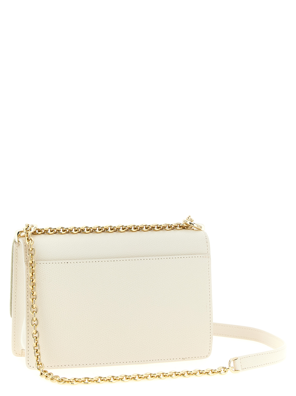 White calfskin crossbody bag-null