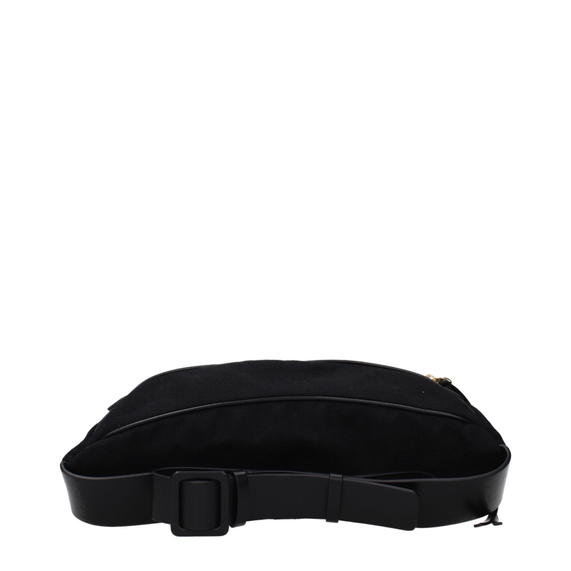 Black fabric backpack-null