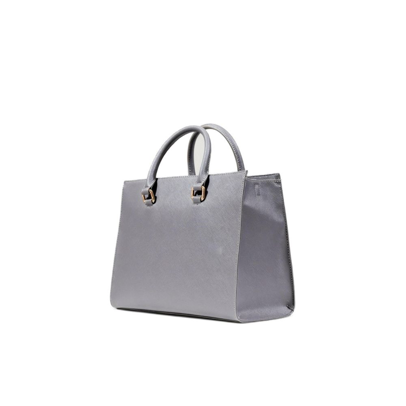 Gray polyethylene handbag-null