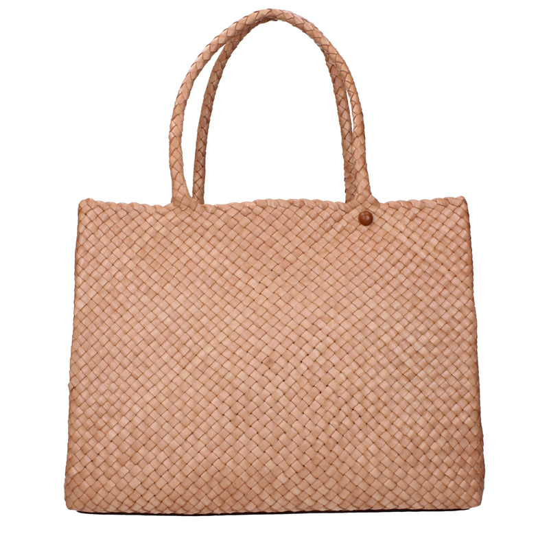Pink leather shoulder bag-null