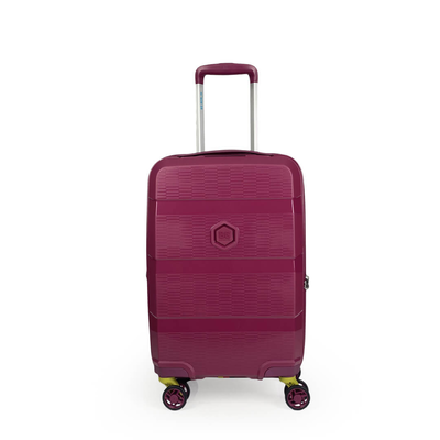 Bg berlin - zip² cabin size/carry-on (4 wheel), double security zipper, 55cm/20in luggage 10kg suitcase, Violet, medium