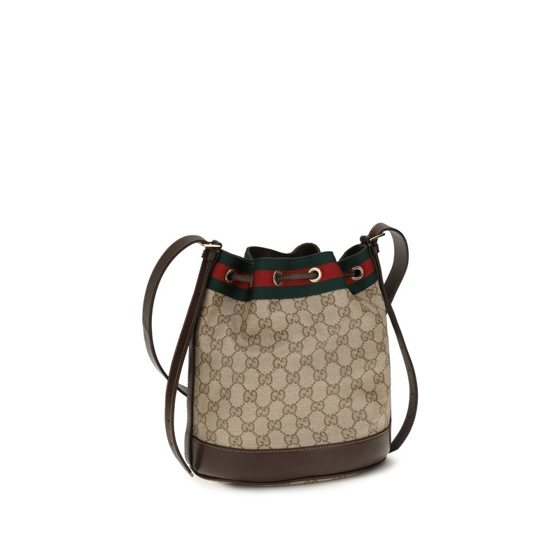 Beige cotton backet bag-null