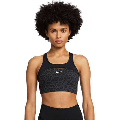 Swoosh medium-support printed non- padded bra