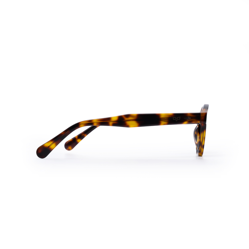 Product image: OJO sunglasses oval handmade shell brown frame and temples with brown polarised lenses rx-null