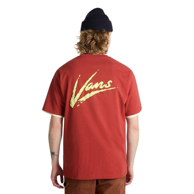 Vans brush script loose ss tee, Red, medium