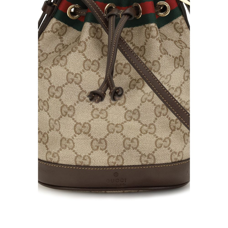 Beige cotton backet bag-null