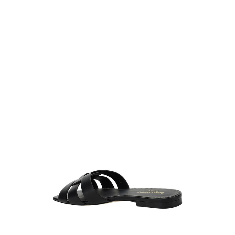 Black calf leather bos taurus strap-on sandals-null