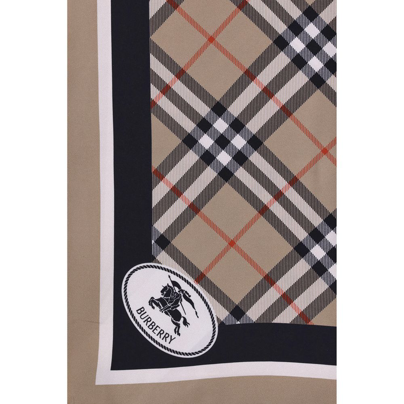 Beige silk scarf-null