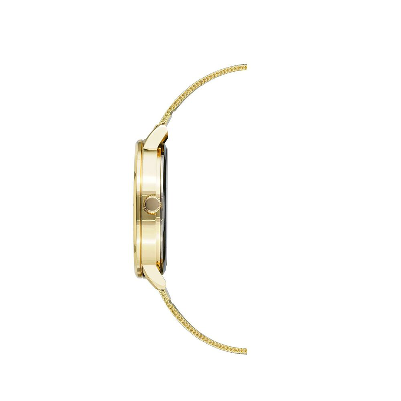 Gold stainless steel dress watch-null