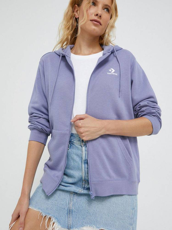 Embroidery full-zip hoodie-null