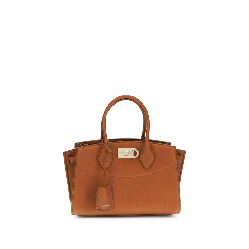Brown calf leather bos taurus handbag-null