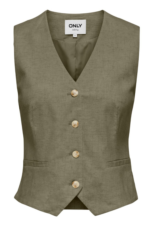 Only siesta linen vest-null