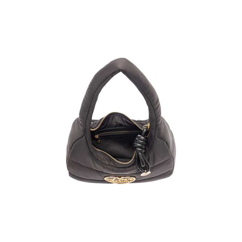 Black nylon handbag-null