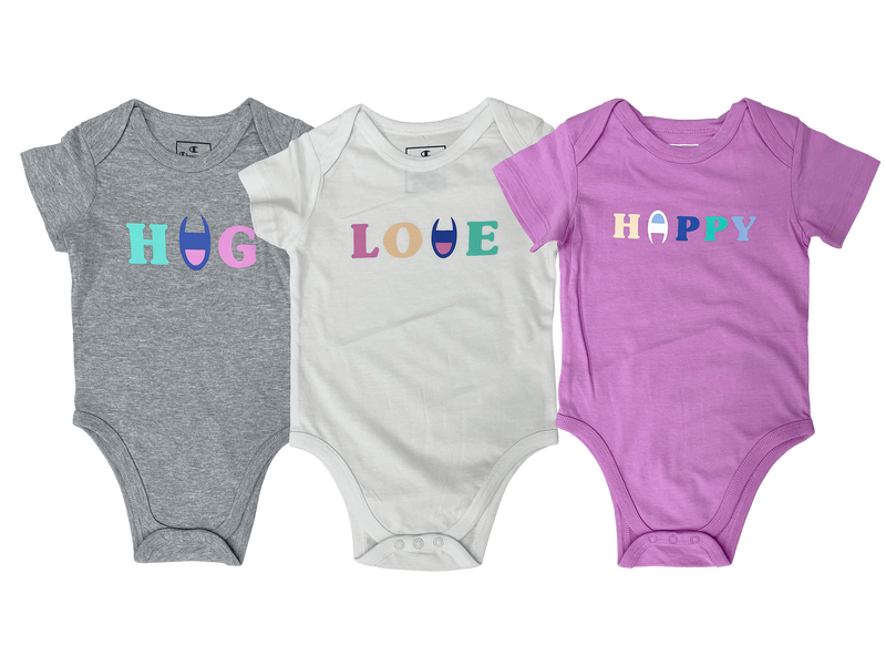 Champion newborn girl 3pk shortsleeve bodysuits (306787) image number null