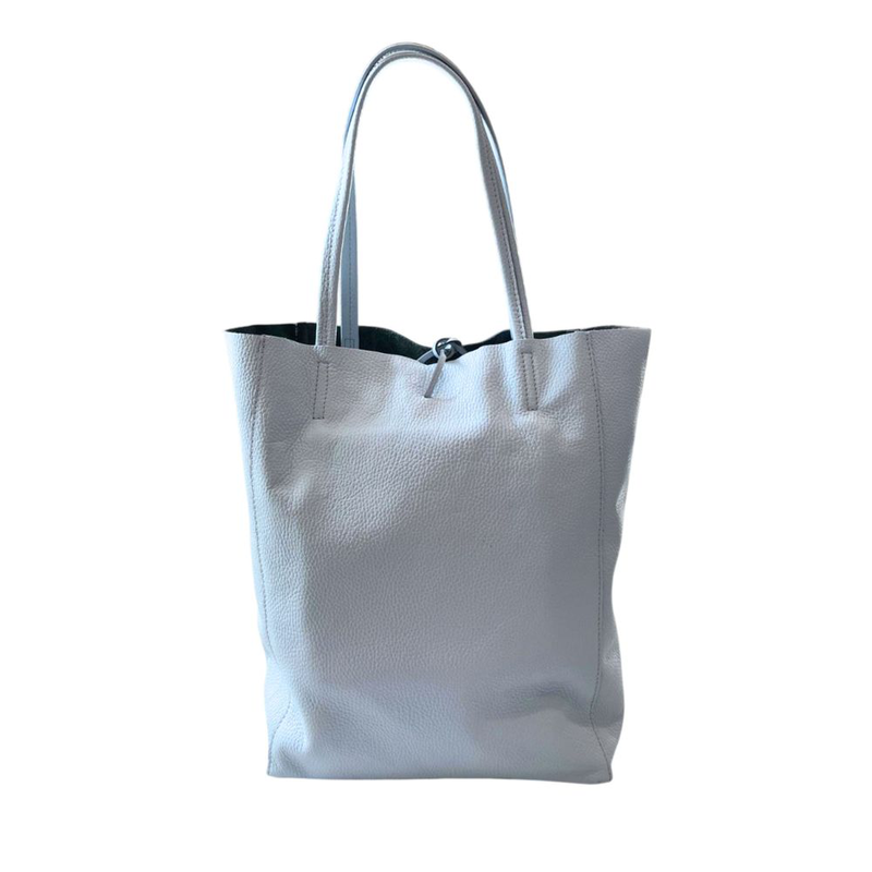 Blue cowhide clutch bag-null