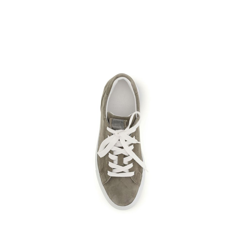Gray calf leather bos taurus low top sneakers-null