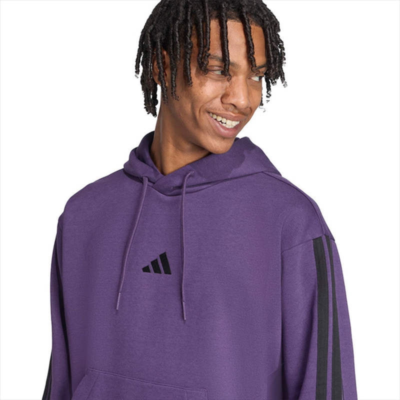 Adidas men 3-stripes fleece hoodie-null