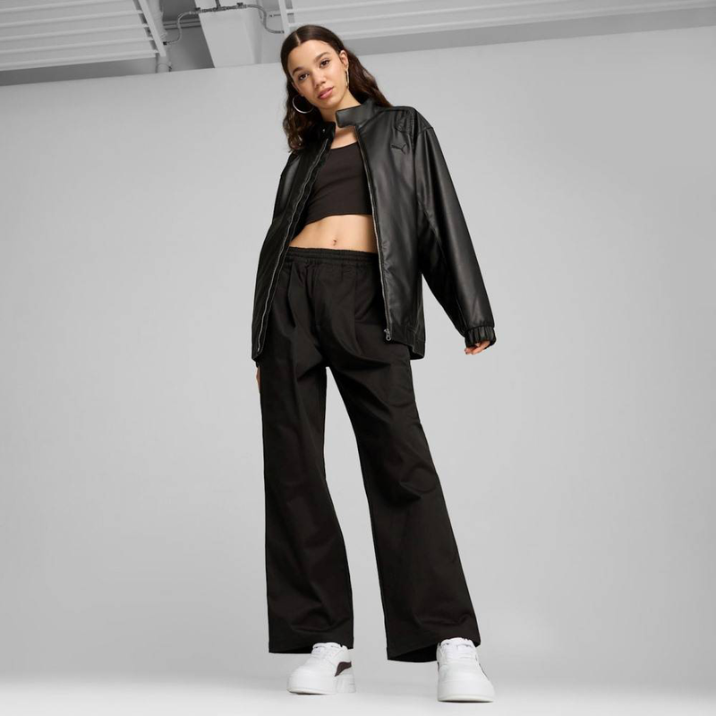 Archive seasonal pleather racer jacket image number null