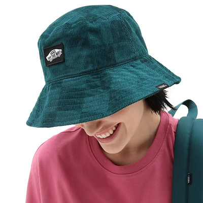 Vans corduroy bucket hat, Teal, medium