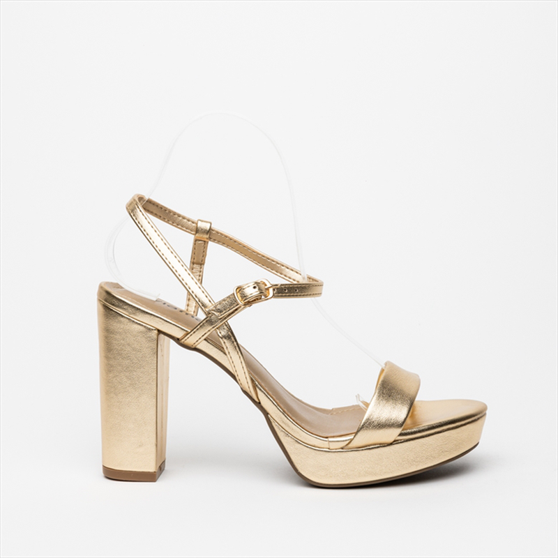 Via marte metallic high block heel sandal-null