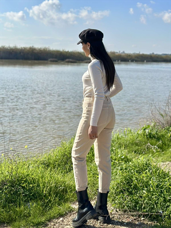 Trouser cotton mom fit-null