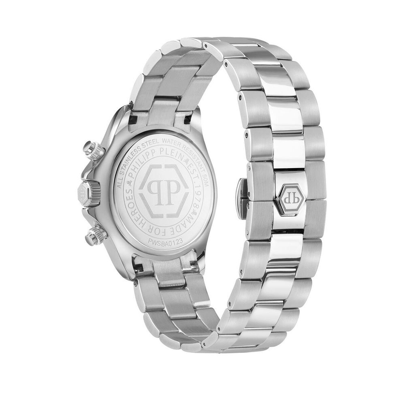 Gray stainless steel dress watch-null