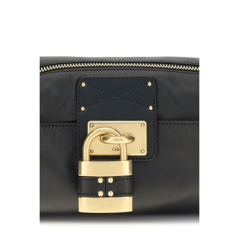 Black calf leather bos taurus shoulder bag-null