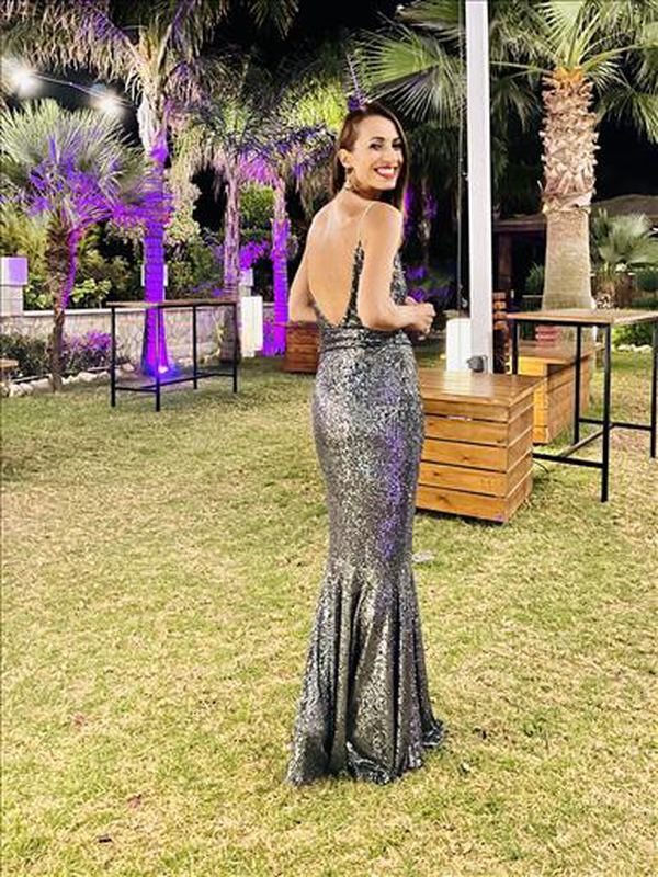 Dress maxi sequin image number null