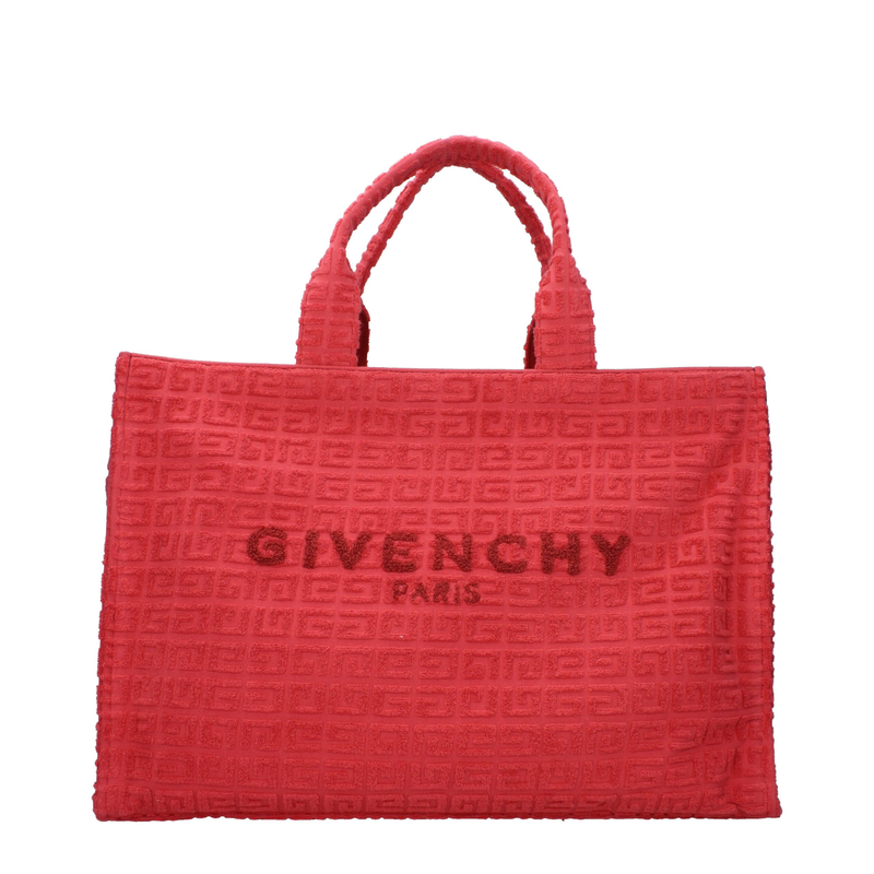 Red fabric handbag-null