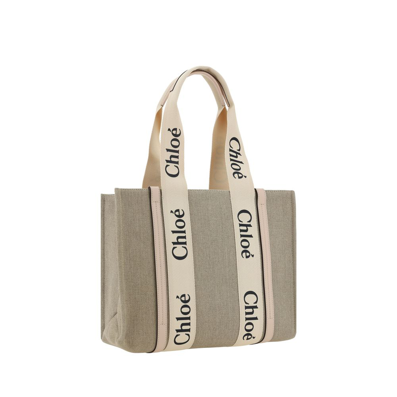 Beige linen handbag-null