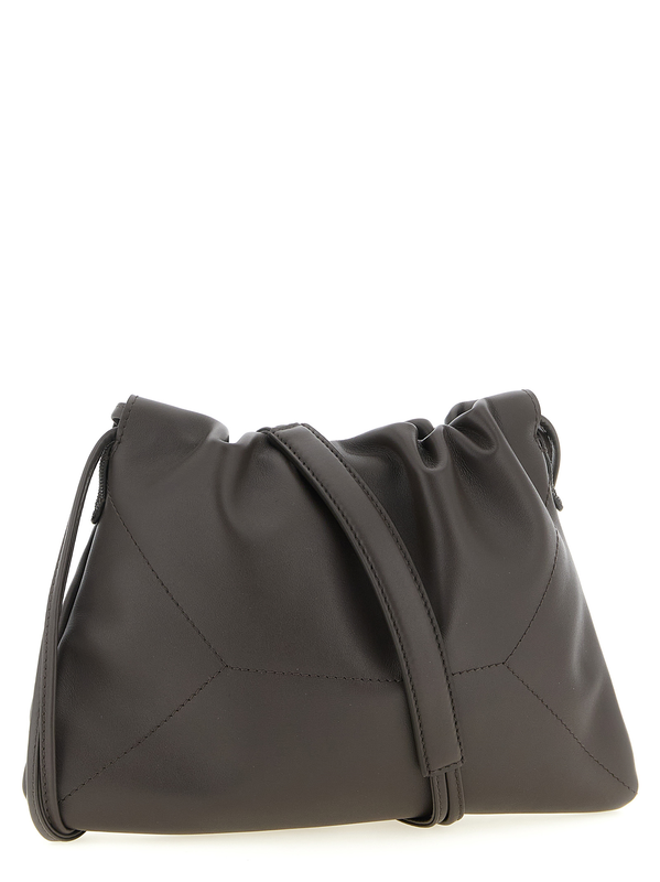 Brown calfskin clutch bag-null