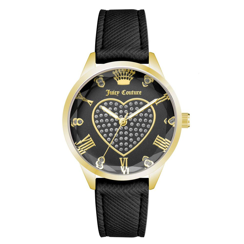 Black plastic dress watch-null